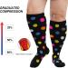 Plus Size Compression Sock For Men and Women: Graduated Compression Stockings for Support Flight Travel Running Pregnancy Sports Edema Nurses Athletic 20-30 mmHg 1Pairs Color Dots 3XL - Buy Online on GoSupps.com
