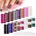 224 Pieces Nail Polish Stickers - Self-Adhesive Wraps for Women & Girls | Classic Solid and Glitter Designs with Nail File - Multicoloured - Buy Online on GoSupps.com