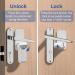 Childproof Self-Adhesive Door Handle Lock - 2Pcs White | Alyvisun - Buy Online on GoSupps.com