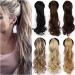 Ponytail Extension 22" Long Wave Ponytail Extension Magic Paste Heat Resistant Natural Wavy Synthetic Wrap Around Ponytail Hairpiece for Women Ponytail Hair Extension(2-33) 22inches 2-33 - Buy Online on GoSupps.com