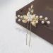 JUSTUSNX Gold Bride Wedding Headpiece Pearl Hair Pins Accessories Bridal Crystal Flower Hair Pieces for Women and Girls - Buy Online on GoSupps.com