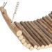 Multifunctional Rabbit Wood Swing - Natural Wooden Hammock for Hamsters Mice & Sparrows | Cute Resting Platform (15x35 cm) - Buy Online on GoSupps.com