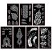 30 Sheets Henna Tattoo Kit Stencil Glitter - Temporary Indian Henna Tattoo Sticker Set for Body & Hand Painting - Buy Online on GoSupps.com