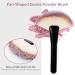 Black Makeup Brushes with Wood Handle | Large Fan & Foundation Brush for Liquid & Powder Applications - International Shipping Available - Buy Online on GoSupps.com
