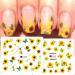 Sunflower & Daisy Nail Art Stickers - Floral Water Transfer Decals for Women & Girls - Buy Online on GoSupps.com