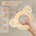 Natural Wood & Bear Silicone Bite Ring - Eco-Friendly Baby Teether Toy | BPA Free Safe Birth Gift - Buy Online on GoSupps.com