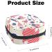Menstruation Pad Bag with Zipper - Stylish Women's Napkin & Tampon Bags | American Flag & Herzball Designs - Buy Online on GoSupps.com