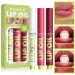 3 Colors Fat Lip Oil Click Slick Moisturizing Lip Balm High Pigment Glow Lip Oil Lightweight and Glossy Lip Plumper with Coconut Oil (Set A)