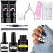 lagunamoon Poly Gel Nail Extension Kit - UV LED Gel Polish Set for Manicure - No Wipe Top Coat, Base Coat, Slip Solution - Xmas Gift - Soft Coral - Buy Online on GoSupps.com