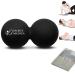 Sports Medica Doctor Developed Lacrosse/Peanut Massage Balls - Single/Double Balls for Trigger Point Therapy, Injury, Recovery - Free Mobility Handbook and Video Series Black Peanut ball