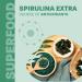Certified Organic Fresh Spirulina Extra Powder 300g - Improved with Bioavailable Chlorophyll Added - Unflavoured - Clean Source - 3rd party tested - Measuring Spoon Inside - Made in Canada - Buy Online on GoSupps.com
