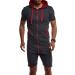 Leif Nelson Men's Summer Jumpsuit LN8313 - Large Anthracite-Red - Buy Online on GoSupps.com