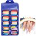 Pure Color Fake Nail Nail Tip Fake Nail Full Cover False Nail with 10 Different Sizes for Salons and Homes(05) - Buy Online on GoSupps.com