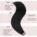 Hotlulana 20 Inch Deep Black Real Hair Tape Extensions - 50g Skin Weft 100% Natural Hair - 20PCs Invisible Tape In Extensions #1 Low Black - Buy Online on GoSupps.com