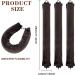 3Pcs Heatless Curlers Set for Long Hair - Soft Satin Overnight Hair Rollers for DIY Styling (Brown) - Buy Online on GoSupps.com