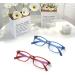 Cojwis 2 Pack Blue Light Blocking Reading Glasses - Spring Hinge Anti-Dizzy - Stylish Red & Blue for Men & Women (2.5x Magnification) - Buy Online on GoSupps.com
