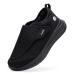 FitVille Diabetic Shoes for Men Extra Wide Slip-on Shoes for Swollen Feet Adjustable Walking Shoes for Elderly Foot Pain Relief Neuropathy - Easy Top Wings V2 11 X-Wide Black