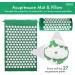 Generise Acupressure Mat and Pillow Set for Men & Women - Pain Relief for Back, Neck, and Muscles - Includes Travel Bag - Green with White Spikes - Buy Online on GoSupps.com