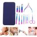 FRCOLOR 1 Set Nail Set Travel Nail Clippers Pedicure Tools Stainless Steel Set Eyebrow Remover Dead Skin Push Pedicure Care Tools Pu Leather Colorful Manicure Trimmer Set Nail Trimmer Flat - Buy Online on GoSupps.com