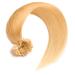 Middle Blonde Keratin Bonding Extensions - 100% Remy Human Hair | 50x 1g 45cm U-Tip Strands - Color #22 - Buy Online on GoSupps.com