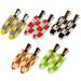Magicsky 10PCS No Bend Hair Clips  Acrylic Resin Flat Styling Clip  No Crease Curl Pins  Bang Seamless Duckbill  Barrettes for Makeup  Hairstyle Tool for Women Girls- Checkerboard Checker White Black