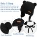 XIAOHAWANG Baby Earflap Beanie Hat - Soft Knit Bear Design, Black - 0-6 Months - Buy Online on GoSupps.com