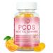 PCOS Inositol Gummies for Ovarian & Hormonal Balance, 60 Count PCOS Gummies with Myo-Inositol, Folate & Zinc Helps Menstrual Cycle, Orange Flavor Ovulation Gummy for Wellness Ovulation & Fertility