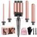 Locken bars 3 barrels for large petropes per curling iron set 5 in 1 curls with adjustable temperature ceramic curlers with different attachments fast heating glove 2 clips New rose gold
