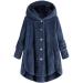Hanxiulin Oversized Plush Jacket for Women | Warm Winter Coat & Fleece Outerwear | Long-Sleeved Transition Jacket | 4XL Marine - Buy Online on GoSupps.com
