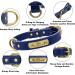 Senristar Personalized Leather Dog Collar - Engraved Name Tag Stylish & Durable for Small to Large Dogs (XS Blue) - Buy Online on GoSupps.com