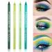 4Pcs Green Eyeliner Pen Waterproof Matte Eyeliner Pen Set Metallic Eyeliner Pen  Green - Green Dark Green Colored Colorful Eyeliner Pencil Set EyeShadow Pencil Long Lasting Lip Liner Eye Makeup Set for Women