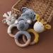 Kcnsieou Baby Teether - Safe Wooden Toy for Stroller Crib & Pacifier | Crochet Rattle Teething Ring - Buy Online on GoSupps.com