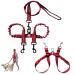 Tycoonest 2 PCS Double Dog Leash for Walking 2 Dogs Adjustable Double Dog Lead Coupler No Tangle 360 Swivel Rotation Dual Strong Lead for Puppy Small Medium Large dog Red