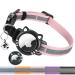 Ytanest Luminous AirTag Cat Collar Reflective and Breakaway Cat Collar with Apple Air Tag Holder GPS Tracker Collars with Safety Elastic Band for Cats Kittens and Puppies Pink XS(7-9 Inch) XS (7-9 Inch) Pink