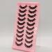 10 Pairs False Eyelashes Russian Strip Lashes Invisible Band Natural Look Fluffy Wispy Faux Mink Lashes Wispy Fluffy 3D Effect Hybrid Strip Lashes - Buy Online on GoSupps.com