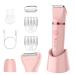 Scttomon electric bikini trimmer razor set for women body hair trimmers wet/dry lady face body shaver razor groomer waterproof cordless 3 in 1 pink