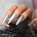 Long Stiletto Silver Glitter Press On Nails - High Gloss Reusable Acrylic Full Cover Fake Nails Kit (24 Pieces) - International Shipping Available - Buy Online on GoSupps.com