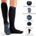 Premium La Active Compression Stockings 15-20 mmHg - Anti-Slip Knee Support Socks for Travel Sports & Pregnancy - Unisex Available in Black & Blue (36-41) - 1 Pair - Buy Online on GoSupps.com
