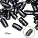 100 Metal DIY Wig Clips - U-Shaped Clip-In Extensions for Real Hair | 32mm Black Hair Extensions Clips - 100 Pieces - Buy Online on GoSupps.com