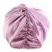 100% mulberry silk women night hat sleeping hat silk shower hood good for the hair soft silk bonnet silk hood adjustable double layers bonnet silk care head hood (purple)