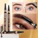  Ungtyb Eyebrow Pencil Waterproof Brow Pen 4 Tip Applicator Pen Smudge Resistant Design Long Wear Formula Ideal for Daily Makeup Routine 0.5 ml - Buy Online on GoSupps.com