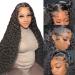 Deep Wave Lace Front Wigs Human Hair 180% Density 13x4 Deep Wave Frontal Wig Human Hair Curly Wigs for Black Women Pre Plucked 28inch Lace Front Wigs Human Hair Wet and Wavy Wigs Natural Color 28 Inch (Pack of 1) Lace Fr...