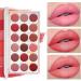 Leryveo Lip Gloss Palette Lip Cream Palette | 18 Colors Lipstick Palette Anti-Sweat - Portable Lip Cream Palette Lip Gloss for Women  - Buy Online on GoSupps.com
