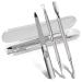 3PCS Cuticle Pusher and Gel Polish Remover Set with Nail Files Salon Quality Metal Acetone Gel Nail Polish Peeler Scraper Durable Professional Manicure Pedicure Cleaner Tool For Fingernail Toenail