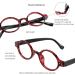 VisionGlobal 5 Pairs Reading Glasses - Blue Light Blocking Oval Frame (Red 3.50x Magnification) for Men & Women - International Shipping Available - Buy Online on GoSupps.com