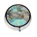 Cartoon World Mapround Pill Box 3 Compartment Round Pill Box Organizer Portable Travel Pill Box for Traveling.