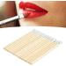 Bamboo Handle Lip Brush Portable Lipstick Applicator 100pcs Nylon Fiber Lip Brush - Buy Online on GoSupps.com