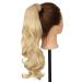 Pferdeschwanz Hair Part Braid Clip-In Ponytail Extension - 43cm Wavy Dark Blonde Mix & Bleach Blonde for Women | Synthetic Hair Piece - Buy Online on GoSupps.com
