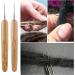 Dreadlock Crochet Hook Set with Bamboo Handle & Beads - 0.5mm 0.75mm Steel Locs Needle for Hair | Professional Dreadlock Tool for Braids - Buy Online on GoSupps.com