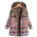 Shop Elegant Oversized Women's Teddy Plush Jacket - Long Winter Coat with Flower Pattern & Zip Hoodie - Buy Online on GoSupps.com